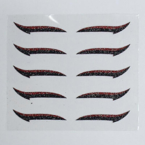 (red) 10pcs Reusable Eyeliner Stickers Eyelid Line Stick 1