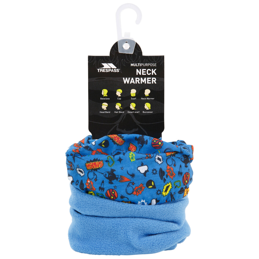 Trespass Boys Multicoloured (Each, Comic Print) Callaghan Kids Neckwarmer Snood Scarf Size 9