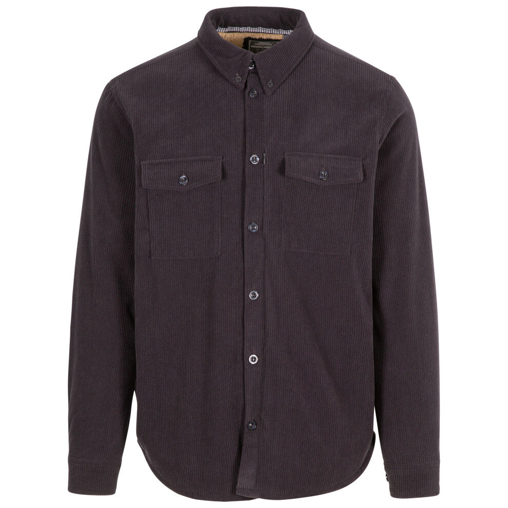 (XXXL, Dark Grey) Trespass Mens Shirt Sherpa Lined Dattin