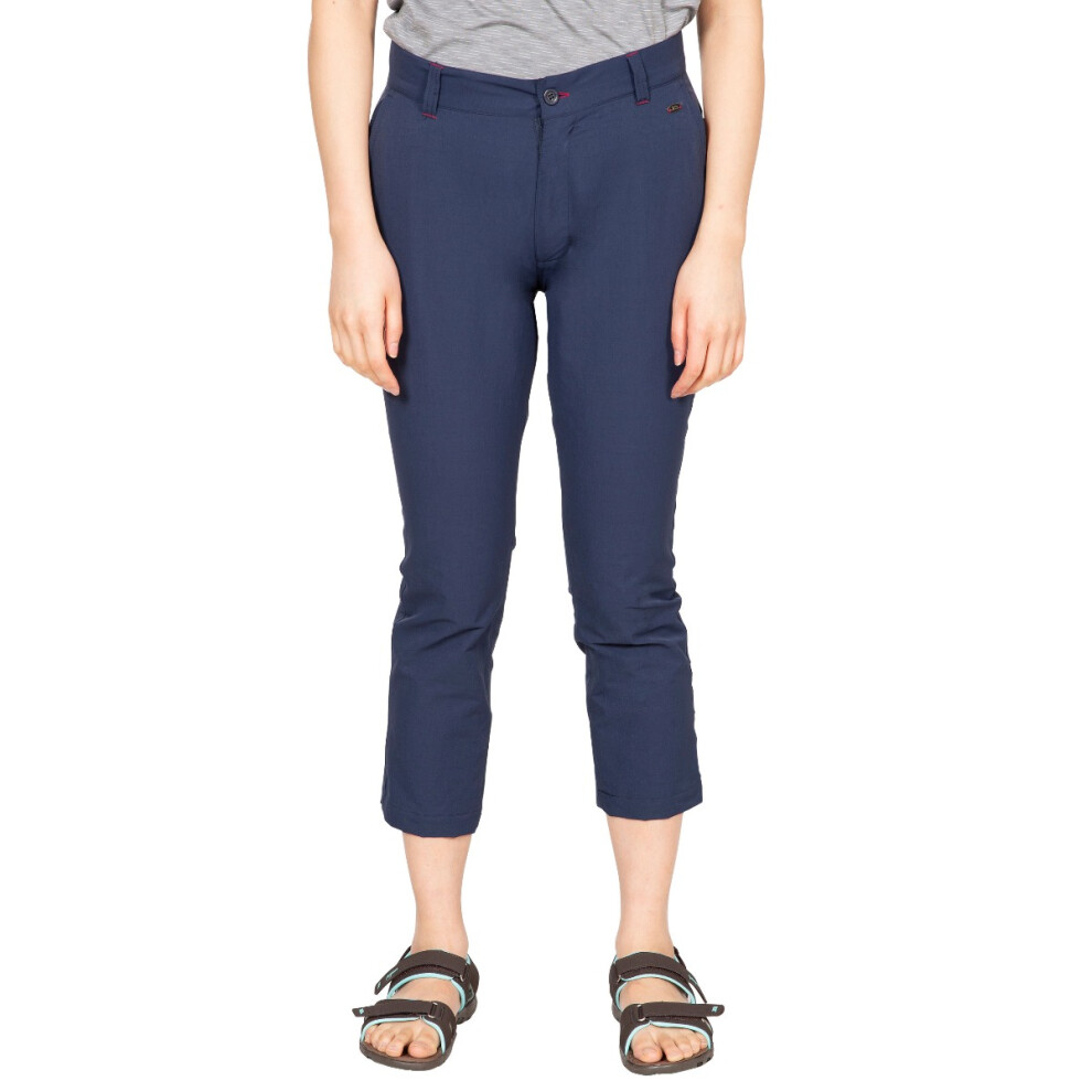 (10, Navy) Trespass Womens Trousers 3/4 Length Mid Rise Zulu