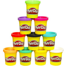 Play-Doh Confezione da 10 confezioni di colori assortiti per cestini pasquali, bomboniere per ragazze e ragazzi, arti e mestieri per bambini, gio