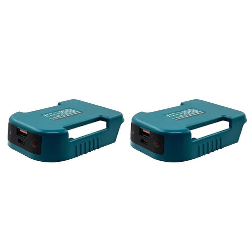 2er-Pack USB-Ladeadapter, kompatibel mit Makita 18-V-Akku