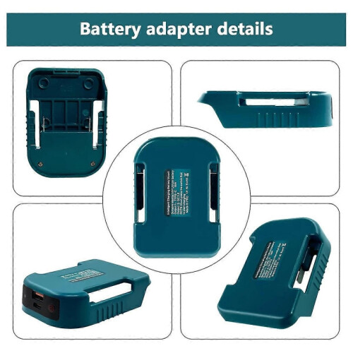 2er-Pack USB-Ladeadapter, kompatibel mit Makita 18-V-Akku 1