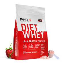 PhD Nutrition Diet Whey Low Calorie Protein Powder, Low Carb, High Protein Lean Matrix, Strawberry Delight Diet Whey Protein Powder, High Protein, 62