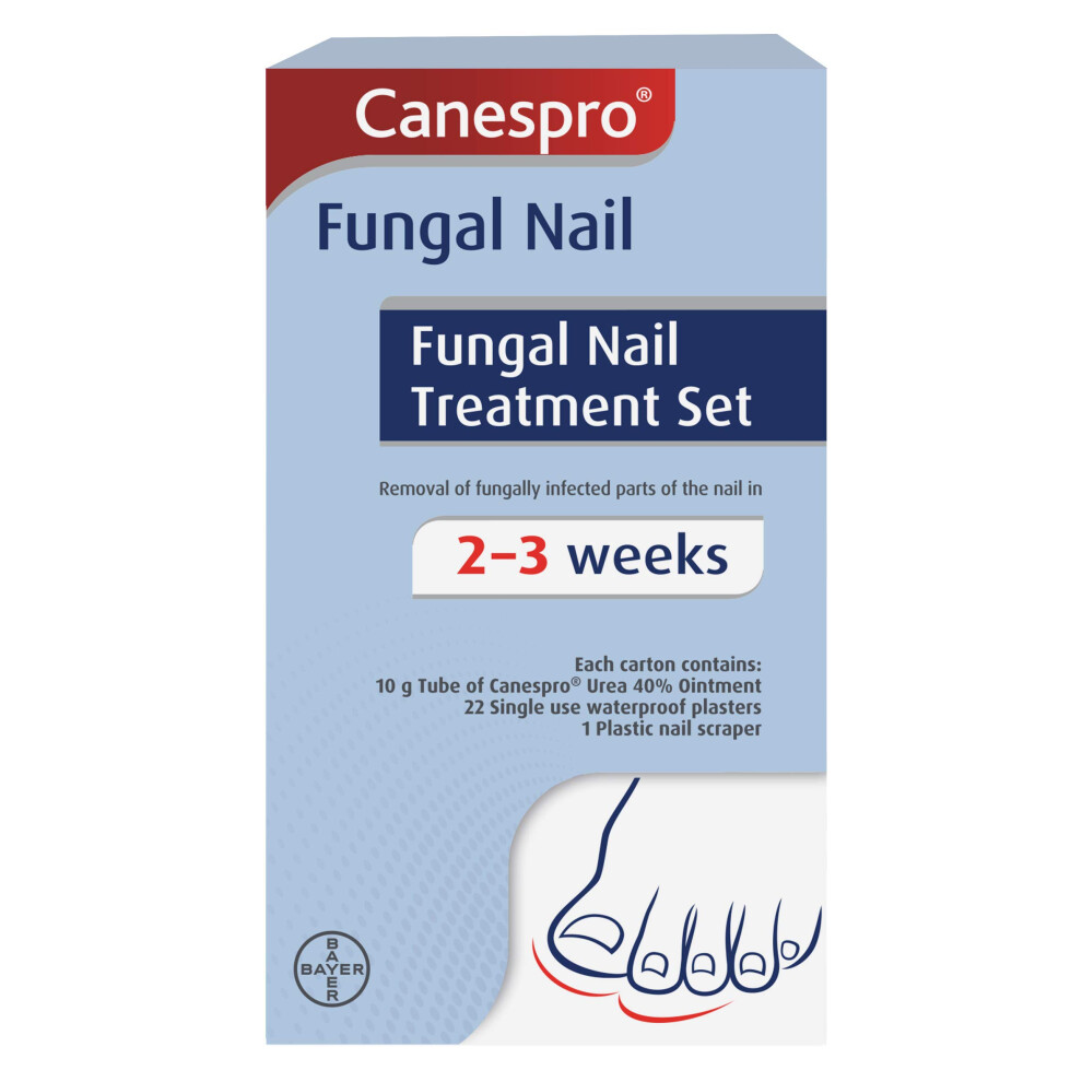 Canespro Fungal Nail Treatment Set For Toenails | Plasters & Nail Scraper Included