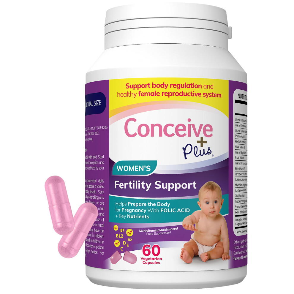 Conceive Plus Fertility Supplements For Women - Support Body Regulation & Healthy Female Reproductive System - 21 Vitamins For Conception - 30 Day Su