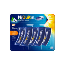 NiQuitin Minis Mint 4 Mg Lozenges - Effective Smoking Craving Relief - Practical Pocket-Sized Container - 100 Mini Lozenges - Fast Acting Relief - Re