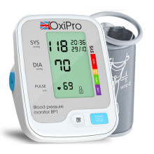 OxiPro BP1 Blood Pressure Monitors - CE Certified - MHRA Registered - UK Approved Blood Pressure Machine - BP Monitor for Home - Small to Large Cuff