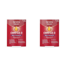 Seven Seas Omega-3 Fish Oil, Max Strength, Omega 3 + Vitamin D for Whole Body Health+, 30 Capsules (Pack of 2)
