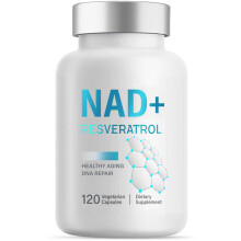 NAD Supplement 1000mg, NAD+ Resveratrol for Cellular Energy, Healthy Aging & Focus, 120 Capsules