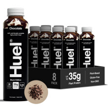 Huel Black Edition Ready-to-drink, 8 x 500ml Bottles, Protein Shakes, Chocolate Flavour, High Protein Drink, 35g Protein Per Bottle, Rich in Vitamin