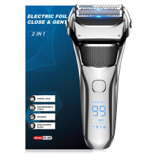 Shavers for Men,Foil Shaver with Floating Blade,100% Waterproof Electric Razor for Men,Precision Beard Trimmer, Rechargeable Electric Shaver 100-Min