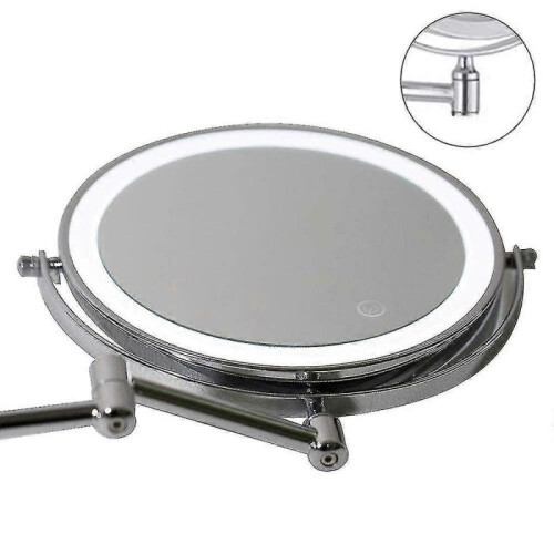 Wall Mounted Makeup Mirror, 10x Magnifying Double Sided Led Lighted Mirror 1