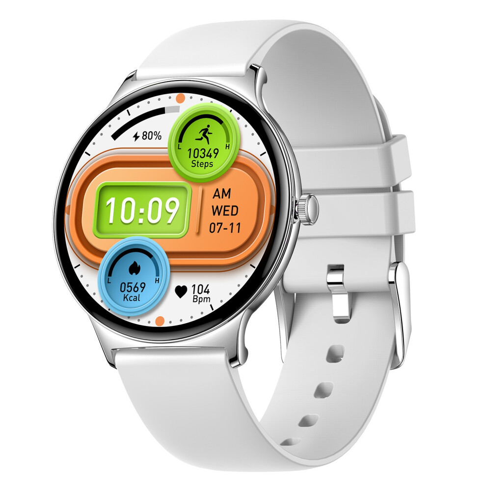 Smartwatch V89 1.43 Inch Amoled Women's Health Bluetooth Calling Elegant Ui(Silver) Silver 6976918064349