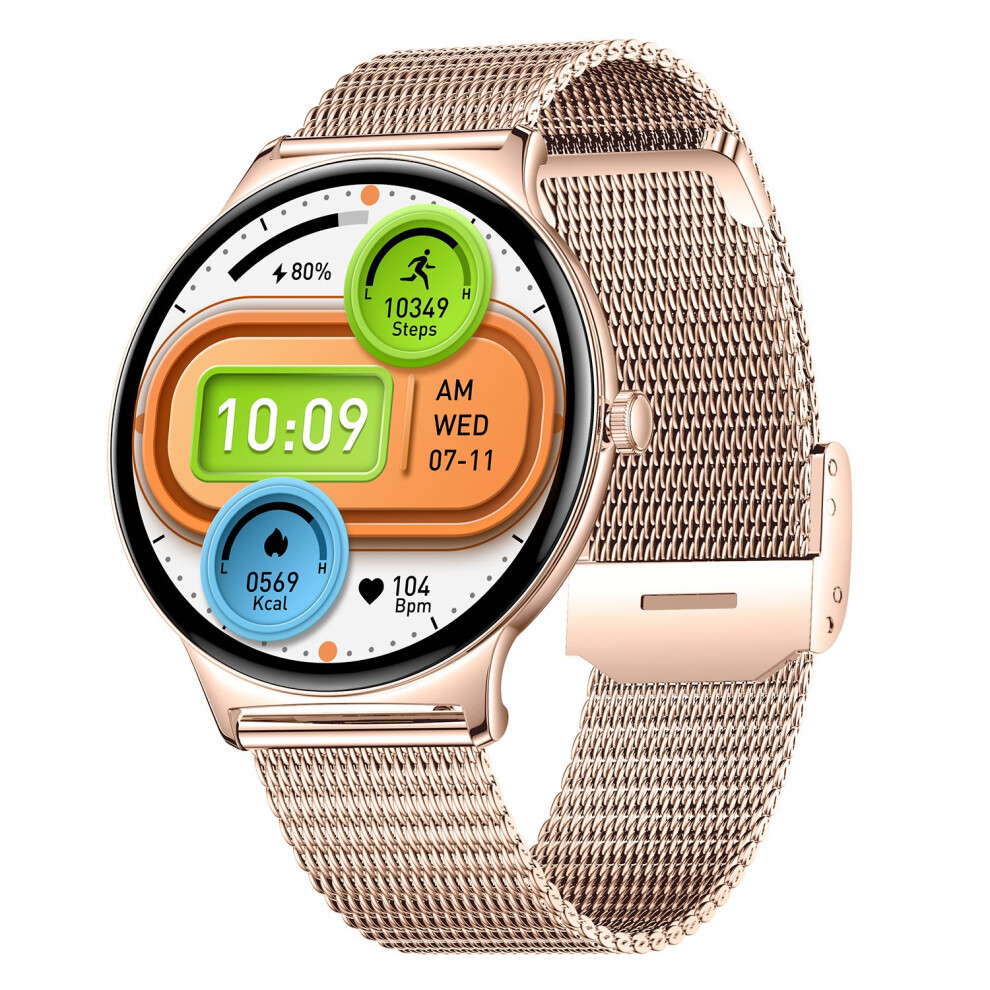 Smartwatch V89 1.43 Inch Amoled Women's Health Bluetooth Calling Elegant Ui(Rose) 6976918064332