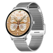 Smartwatch V89 1.43 Inch AMOLED Women's Health Bluetooth Calling Elegant UI(Silver)