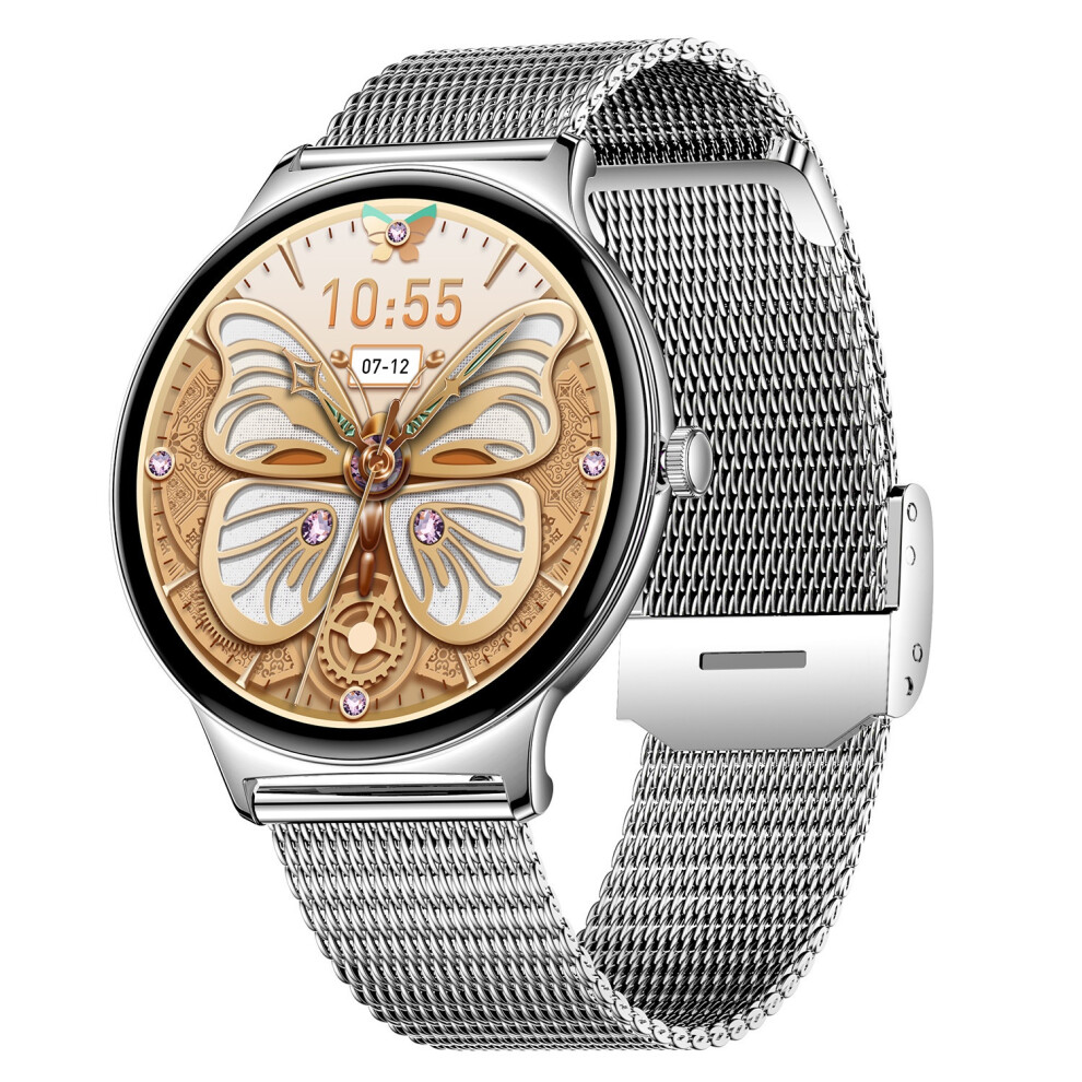 Smartwatch V89 1.43 Inch Amoled Women's Health Bluetooth Calling Elegant Ui(Silver) Silver 6976918064356