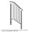 Matte Black Outdoor 2-Step Iron Handrail 5