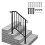 Matte Black Outdoor 2-Step Iron Handrail 1