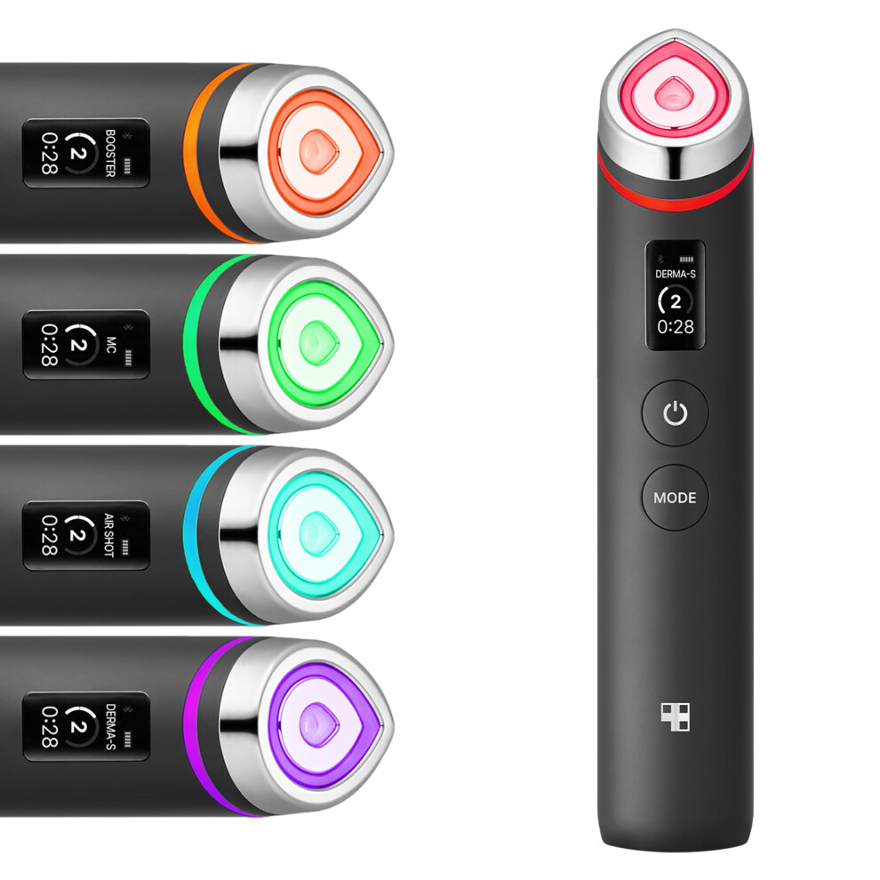 Medicube Age-R Booster Pro - 6-In-1 Total Care Led Indication Device For Enhanced Absorption Radiance Elasticity Facial Contouring And Pore Care With