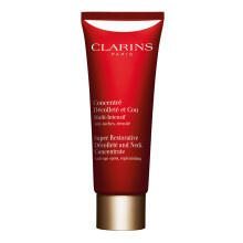 Clarins Super Rparateur D?collet? et concentr pour le cou | Crme anti-ge profondment rgnrante pour peaux matures | La texture de la peau