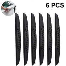 1set Of 6pcs Black Anti-collision Patch Bumper Guard Strip Anti-scratch