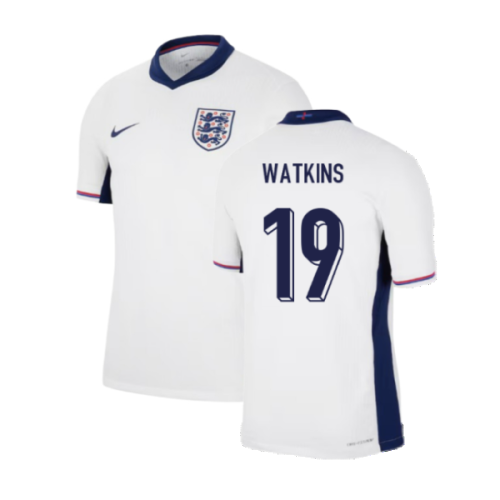 Nike (3Xl) 2024-2025 England Home Match Dri-Fit Adv Authentic Shirt (Watkins 19)