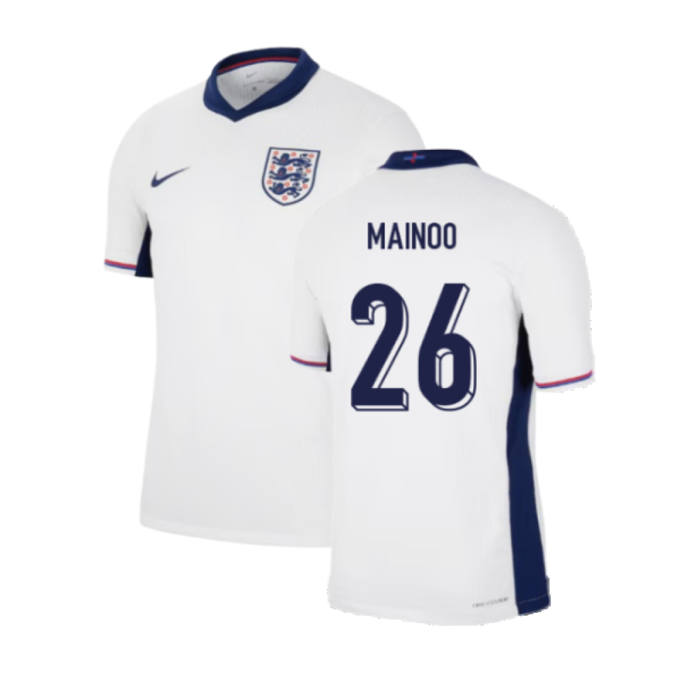 Nike (3Xl) 2024-2025 England Home Match Dri-Fit Adv Authentic Shirt (Mainoo 26)