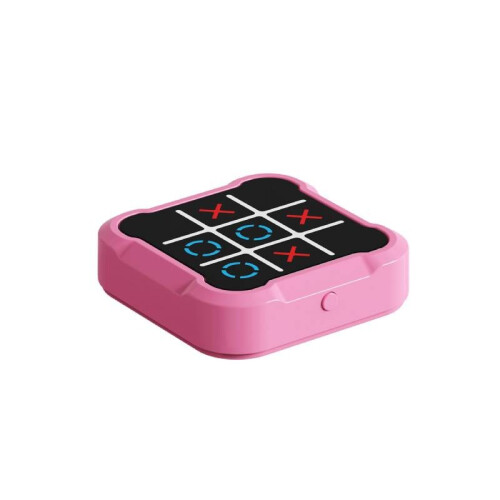 (Pink) Tic Toe Tac Electronic Toy Board Multi Function Features Cognitive Emotional