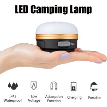 Kampeerlamp [2-pack] Oplaadbare batterijtentlampen, waterdicht, magnetische basis, 3 lichtstanden met