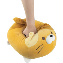 2 zachte schattige kitten pluche kussen, wit en oranje mollige pluche poppencadeaus, creatieve decoratie