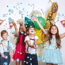 Blauwe verjaardagsconfetti - 500 g bruiloftsconfetti voor verjaardagstafeldecoratie met helder papier