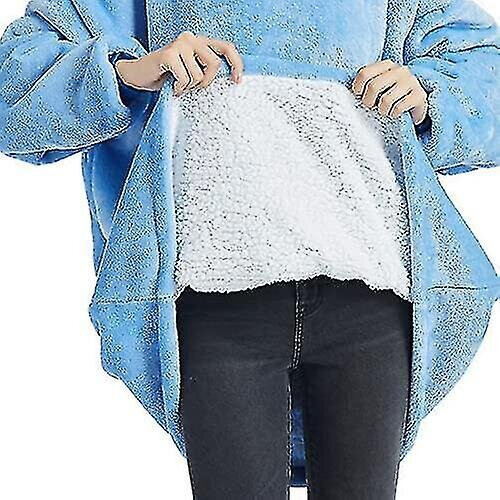 Damen-Nähdecke, Kapuzenpullover, Übergröße, Pullover, Sherpa-TV-Decke mit Ärmeln, Einheitsgröße
