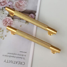 Set of 2 Gold Modern Cabinet Pulls 128mm Hole Spacing Kitchen Door Handles Vintage Pulls for Kitchen