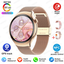Älykello Uusi for Watch 4 Mini Nfc Smart Watch Women Amoled HD Screen Ip68 Waterproof Heart Rate Blood