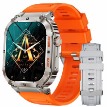 Smart Watch Lige Outdoor Sports Fitness Smart Watch Miesten 1,96 tuuman näyttö Bluetooth Calling Vedenpitävä