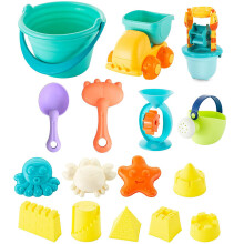 Juguetes de playa, Dinosaurios Juguetes de playa 18 piezas con cubo de playa infantil, regadera, bolsas