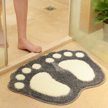 Alfombra de baño antideslizante de secado rápido, color gris, 67 x 48 cm, absorbente de agua, para dormitorio,