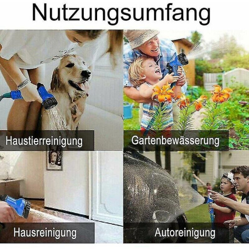 Tuinslang 100ft / 30m Uitschuifbare tuinslang Flexibele slang Uitschuifbare slang
