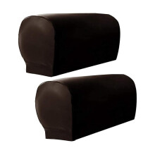 Fauteuilhoezen, 2 stuks. Armleuninghoes extra dik en zacht PU-leren armleuninghoes voor banken Sof Brown