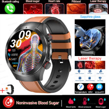 Smart Watch Neue 1,49 Zoll Amoled Drei Smart Watches für Männer Blutzucker Fett Harnsäure Ekg + Ppg