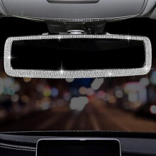 Bling tekojalokiviauton takapeili Crystal Diamond -autopeili Bling tekojalokivistä autopeili naisille