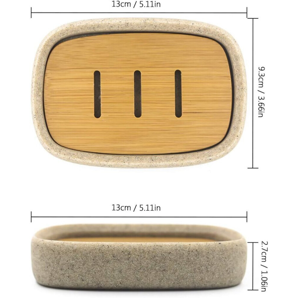 Porte-savon en résine beige, porte-savon auto-drainant, boîte à savon pour salle de bain, cuisine, aspect