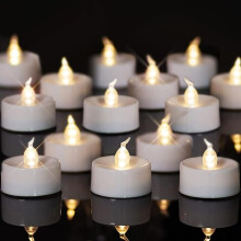 24 pakkauksen tarrattomat LED-kynttilät, lämmin valkoinen, paristokäyttöinen, pitkäikäinen, häät, loma,