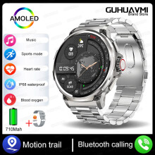Smart Watch Neue GPS-Track-Smart Watch für Männer 1,85 Zoll Ultra HD Amoled-Bildschirm 710 Mah Akku