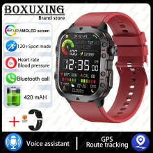 Smart Watch Robuste Militär-GPS-Smartwatch für Männer Amoled 1,96 Zoll HD-Gesundheitsmonitor Bluetooth-Anruf