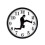 Creative Silent Mute Clock Wall Art White Inspired by Silly Walk 2