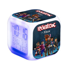 Roblox Stampa Sveglia Digitale 7 Colori Cambianti Luce Notturna Gioco Display LED Lampada Orologio Notturno