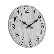 Orologi da parete silenziosi, senza ticchettio, orologi rustici in legno vintage, decorativi per cucina