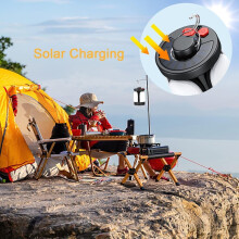 LED-matkavalo 4500mAh aurinkolamppu USB-ladattava 6 valaistustilaa 360 taitettava retkeilyvalo SOS
